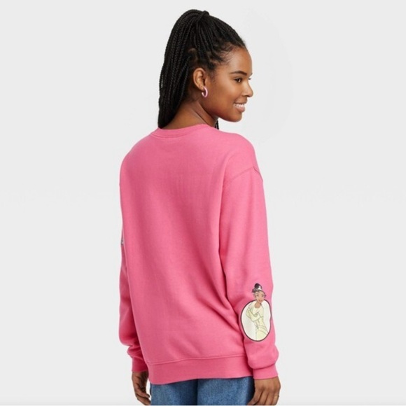 Disney Women's 100 Princess Graphic
Sweatshirt, Raspberry Sorbet - Picture 2 of 6